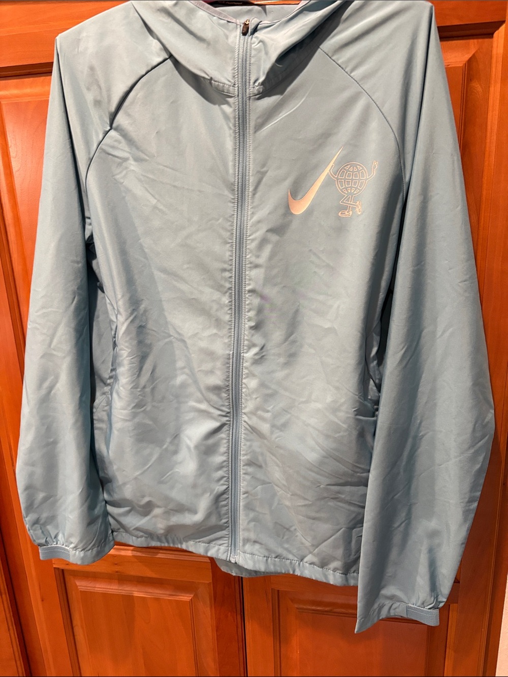 Nike Pale Blue Full-Zip Hooded Windbreaker